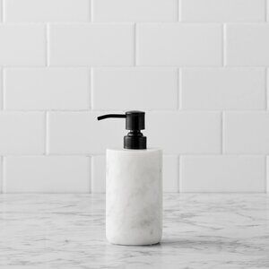 POTTERY BARN Marble Bathroom Soap Pump in Frost